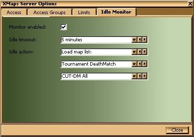 Server Options - Limits Window