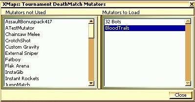 XMaps - Mutators Setup Window
